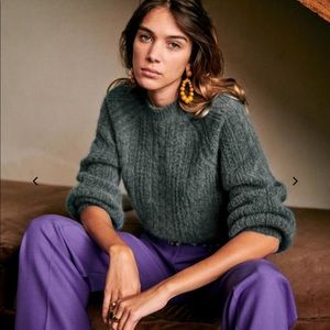 Sezane Scarlett Jumper in Sage, XS, Like New